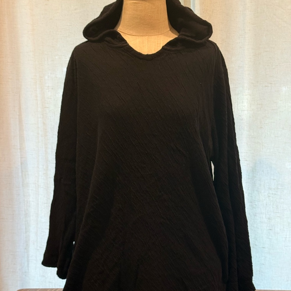 J. Jill Black Hooded pure Jill light shirt